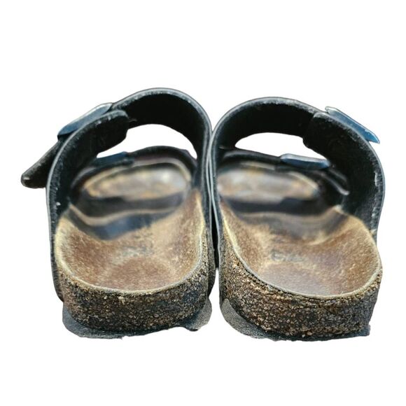 Birkenstock Black Leather Sandals Size 37/7 - Picture 7 of 10